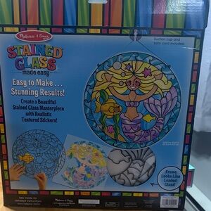 Melissa & Doug Stained Glass Mermaid Kit with Vibrant Colors